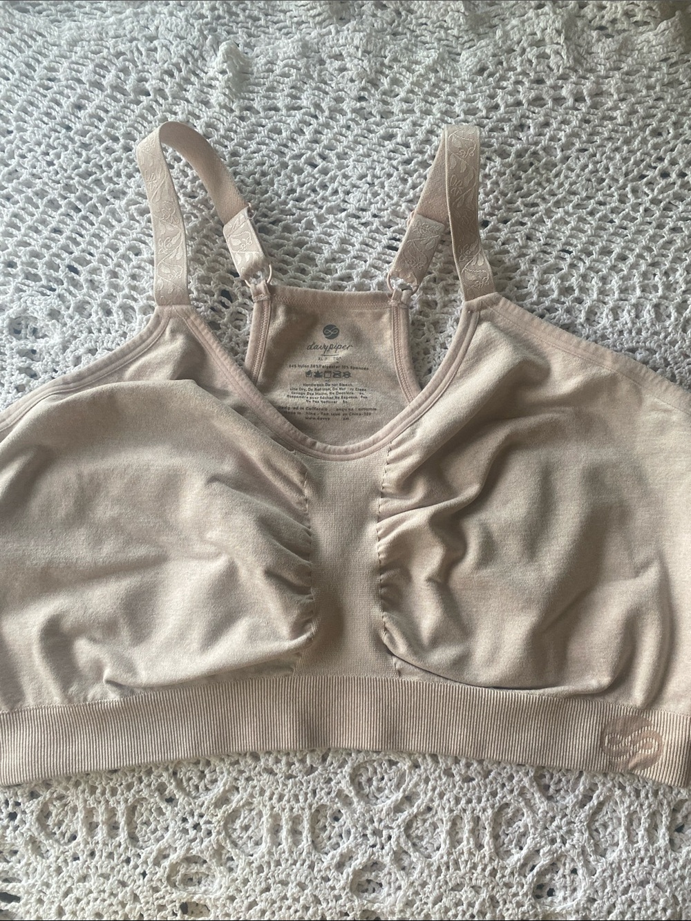 Davy Piper Wireless Light Beige Comfort Bra Size XL-F